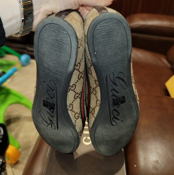 Womens Gucci GG Ballerina Flats - Picture 6 of 7